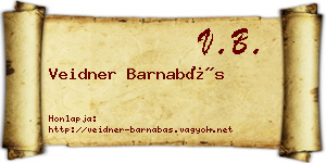Veidner Barnabás névjegykártya