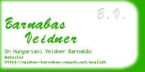 barnabas veidner business card